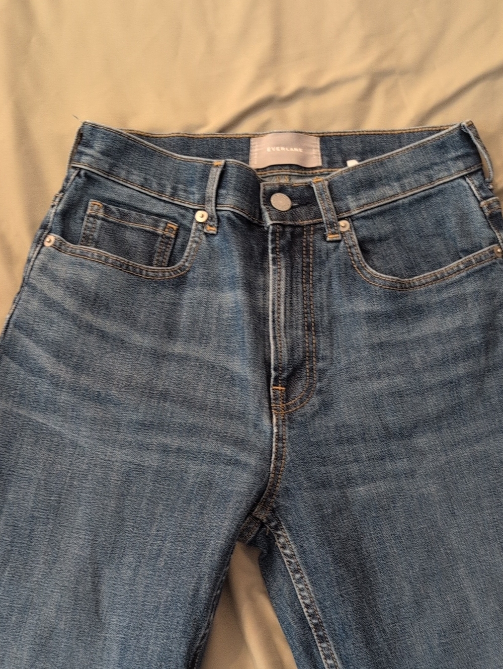 Everlane Women’s Dark Blue High Rise Straight Jeans Size 26x30